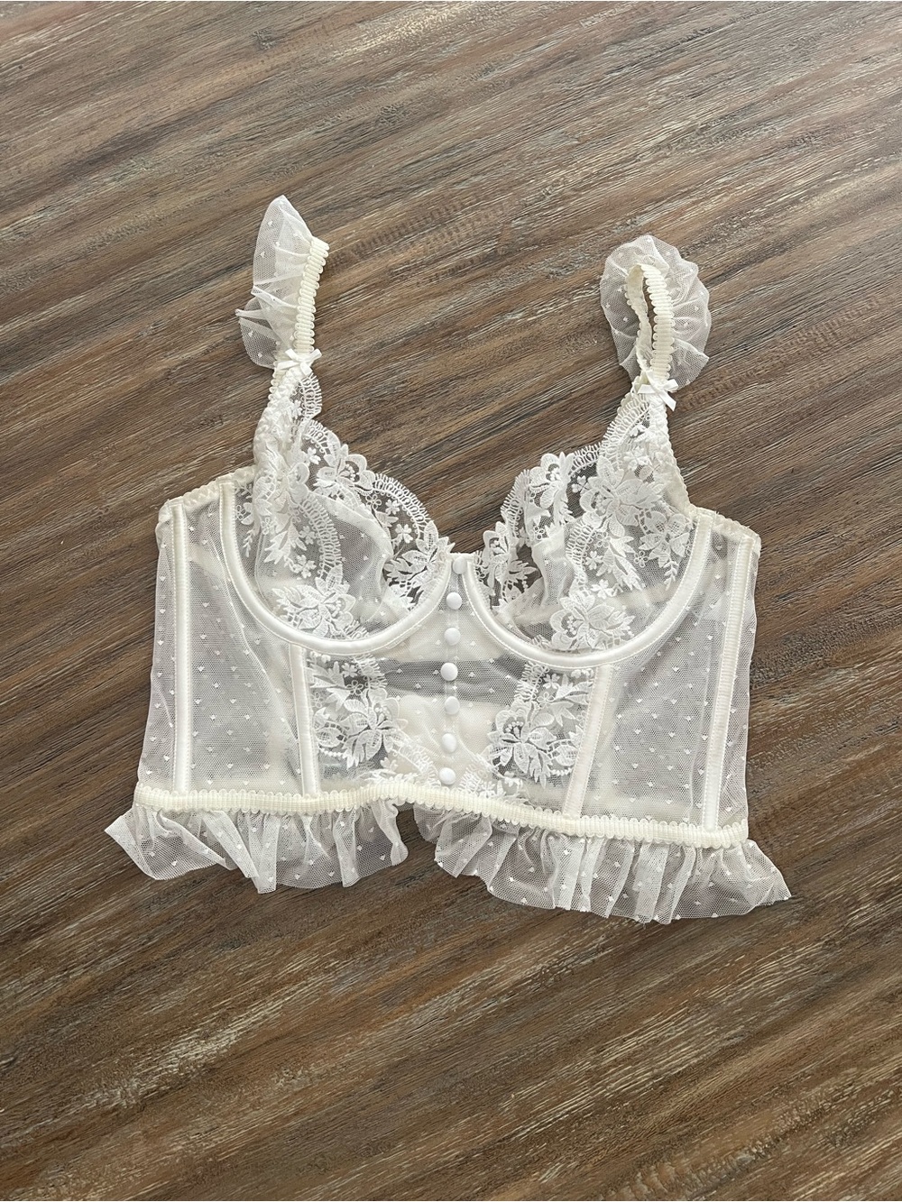 Corset White Bra Top - S